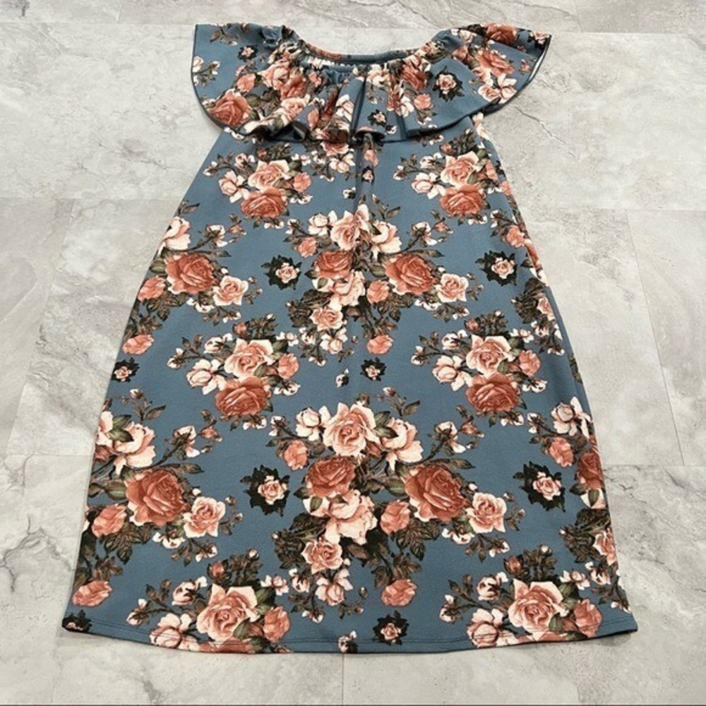 Piphany Floral Dress Off the Shoulder Size Xlarge XL‎